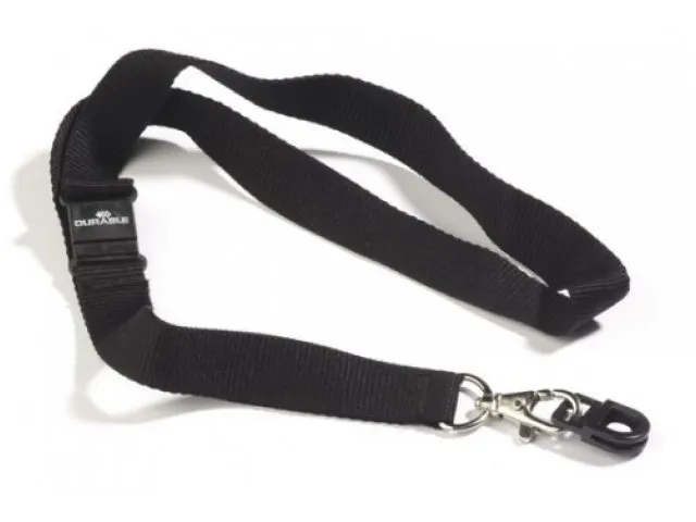 Textielkoord Durable 8187 met card fix zwart