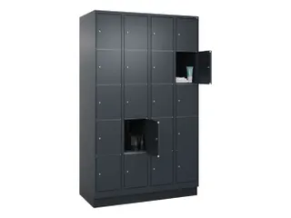 lockerkast,HxBxD 1950x1200x500mm,4x5vakken,vak B 300mm,cil.-slot - 1