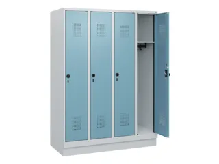 schoollocker,HxBxD 1630x1200x500mm,4vak,vak B 300mm,draaigrendel - 1
