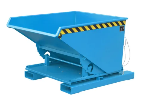 3-zijdig Kantelende Kiepbak 0.60m³ Hxbxd 890x1010x1260mm Blauw