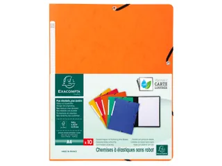 Elastomap zonder klep glanskarton 355gm² A4 Assorti - 3