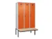 locker met bank,voor scheiding van kleding,HxBxD 2120x1200x815mm,3vak
