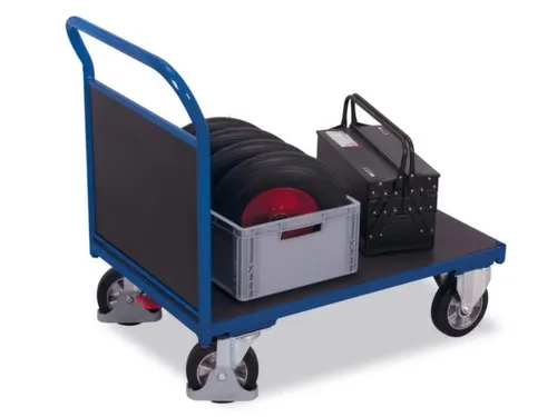 Platformwagen 1000kg Laadvlak Lxb 1225x800mm 1 Kopwand Ral 5010