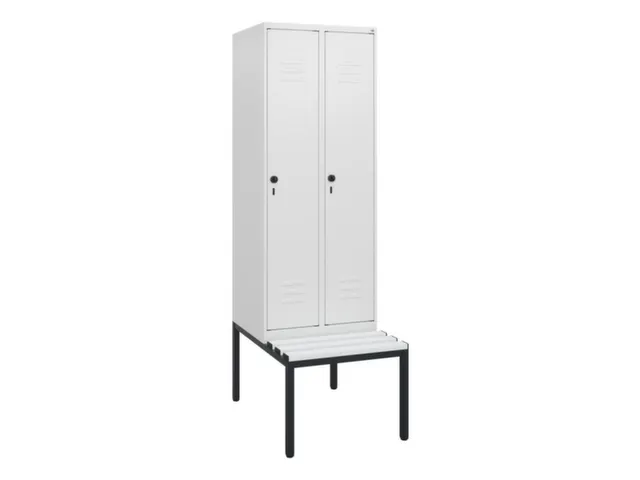 Armoire vestiaire avec banc HxlxP 1950x600x815mm 2compart.