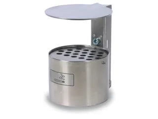 Asbak Rvs 4 liter Hxd 290x200mm Rond Met Overkapping RVS - 1