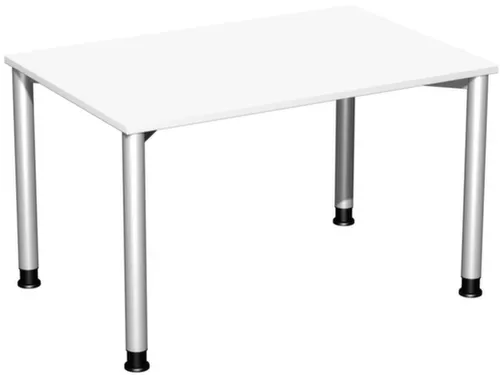 In Hoogte Verstelbaar Bureau 680-800X1200X800Mm Blad Wit 4-Voeten