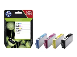 HP 364 N9J73AE Inktcartridge Zwart + 3 Kleuren Voordeelset