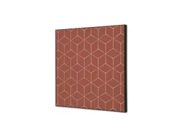 Wanddecoratie Textiel Set 40x40cm Hexagon Roest bruin