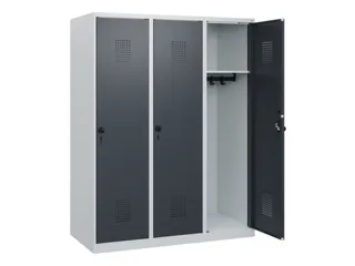 schoollocker,HxBxD 1530x1200x500mm,3vak,vak B 400mm,draaigrendel - 1
