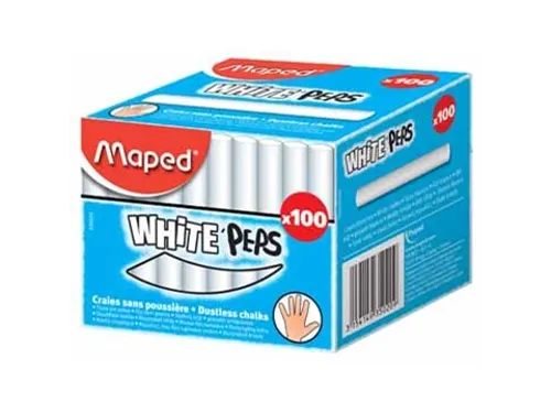 Schoolbordkrijt Maped White'Peps doos à 100 stuks wit