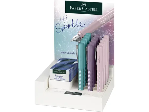 Vulpen Faber-Castell Grip sparkle M display 15 stuks