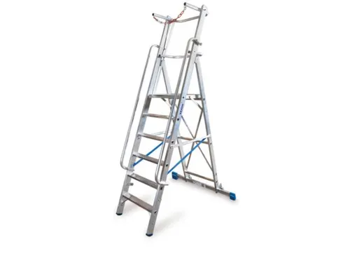 Ladder Aluminium Bordes 1.40m 6Treden Incl.Bordes