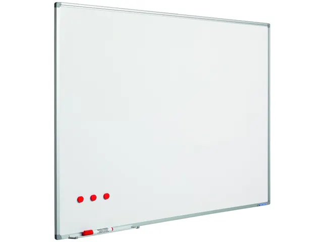 Smit Visual whiteboard 120x150cm gelakt staal Softline 8mm alu-profiel