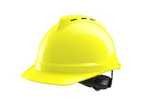 Veiligheidshelm V-gard 500 Geel Abs Draaiknop Met Ventilatie Hdpe