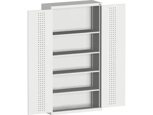 kast met geperforeerde platen,HxBxD 2000x1050x400mm,4xStalen bodem