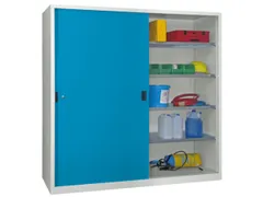 schuifdeurkast,HxBxD 1950x2000x400mm,RAL7035,front RAL5012