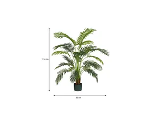 Kunstplant Mica Areca palm in pot groen 120x140cm - 12