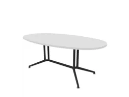 vergadertafel,HxBxD 740x2000x1100mm,ovaal,V-vormonderstel donkergrijs
