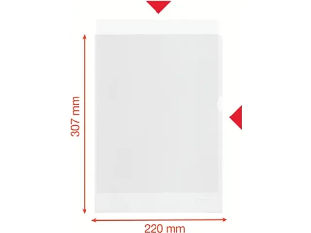 L-map 100 % gerecycleerd transparant 20 stuks