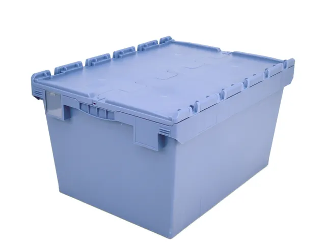 Herbruikbare Stapelbak Dubbelde Bodem 453x800x600mm 153l Deksel