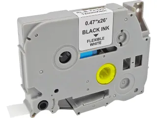 P-touch D1 tape Tze-fx231 Zwart Op Wit 12mm 8m - 1