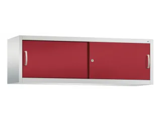 opzetkast,v. schuifdeurkast,romp RAL7035,front RAL3003 - 1