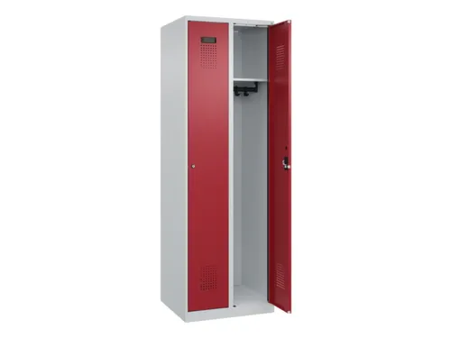 locker,HxBxD 1850x600x500mm,2vak,vak B 300mm,cil.-slot,staand op vloer