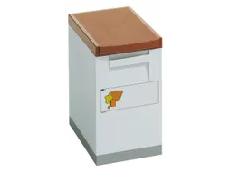 Afvalbak afvalverzamelaar 15 liter 355x200x300mm ombouw/deksel bruin