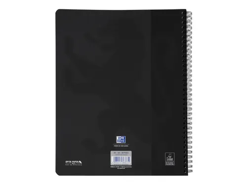 Spiraalblok Oxford Touch A4 ruit 5mm 70vel zwart