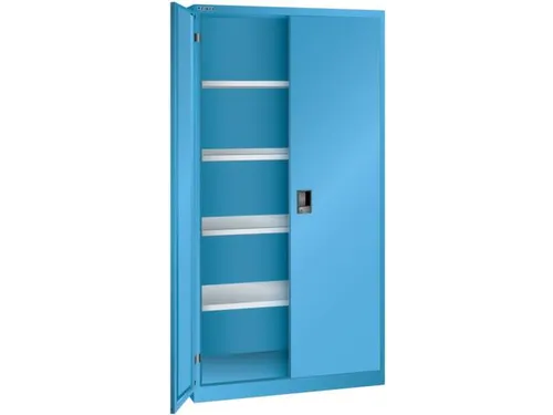 universele kast,HxBxD 1950x1000x580mm,4xStalen bodem,key lock,sokkel