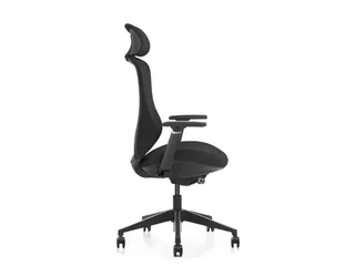 Ergonomische Bureaustoel 600 NEN-EN 1335 Zwart Mesh Met Hoofdsteun - 3