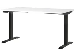Elektrisch ihv bureau,HxBxD 720-1200x1400x800mm,blad wit,C-voet zwart