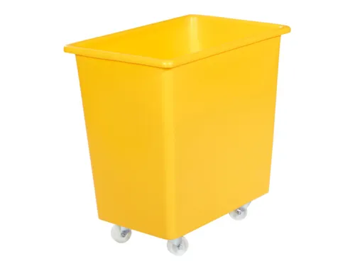 Verrijdbare Rechthoekige Bak 135 Liter Hxbxd 670x660x432mm Pe Geel