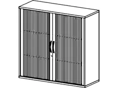 jaloeziedeurkast HxBxD 1150x1200x430mm 2xhouten vloer romp onyxgrijs