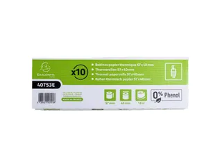 Papierrol zonder fenol voor bankkaartterminals 57x40mm - 12