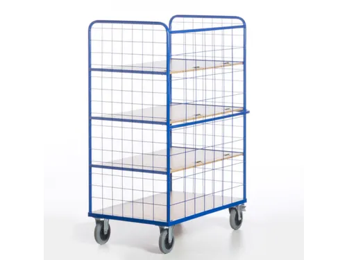 etagewagen,draagverm. 600kg,4etage(s),laadvl. LxB 1200x740mm,houtetage