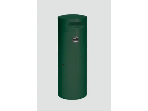 Combi-Asbak 90 Liter HxØ 1245x420mm Ral6005 Groen Afsluitbaar Staal
