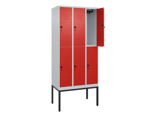 dubbeldekse locker,HxBxD 2120x900x500mm,3x2vak.,vak B 300mm