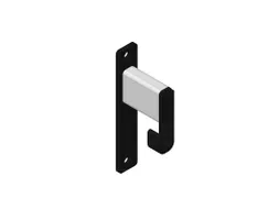 Pro-line Wandgarderobe 1 Hanger grijs zwart