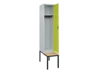 locker met bank,HxBxD 2120x400x815mm,1vak,vak B 400mm,cil.-slot - 2