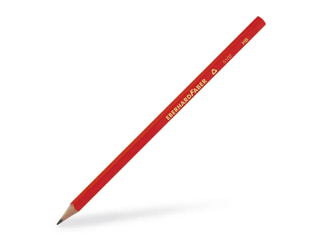 Potlood Eberhard Faber HB driekantig rood gelakt doos 12 stuks