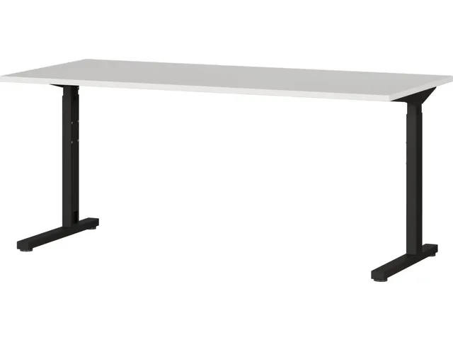 In hoogte verstelbaar bureau,HxBxD 700-800x1600x800mm,blad lichtgrijs