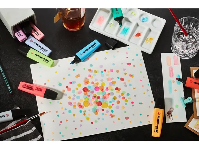 Markeerstift STABILO BOSS Original 70/15 assorti deskset à 15 stuks