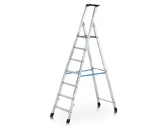 Boktrap Aluminium H 1 48m L 2 26m 7treden Platform Spreidbeveiliging