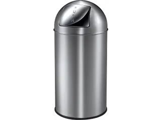 Afvalbak Pushcan 40 liter Mat Chroom - 5
