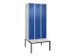 armoire vestiaire avec banc noir et blanc,HxlxP 2120x900x815mm