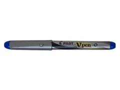 Vulpen Pilot V pen Zilver Medium punt Inktkleur Blauw