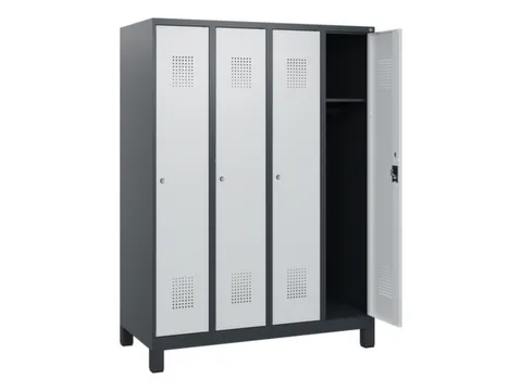 schoollocker,HxBxD 1630x1200x500mm,4vak,vak B 300mm,cil.-slot,voeten