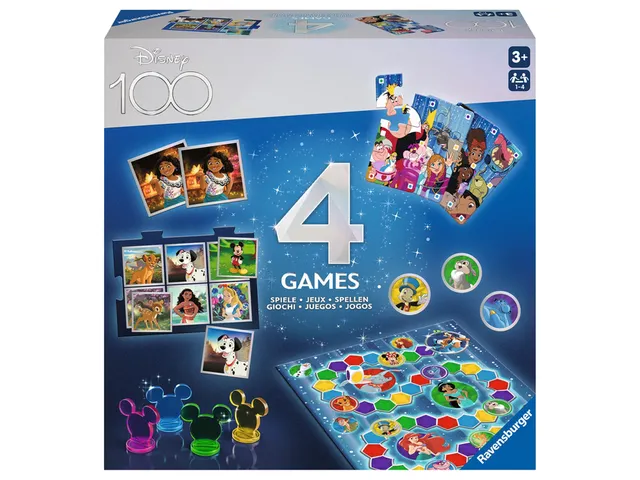 Ravensburger Disney 100 jaar 4 in 1 spellen 3+