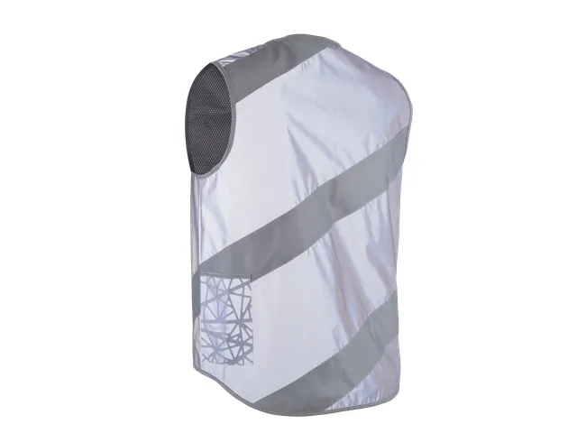 Roadie Jacket Full Reflective Fluohesje Grijs/Zilver Maat S